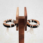 Jeu d’adresse Double Basket complet en bois avec ses deux paniers.