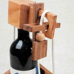 Casse-tête bouteille de vin avec ficelles et mécanisme – Jeux Faugère