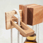 Mécanisme en bois du casse-tête bouteille bière – Jeux Faugère