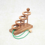 Casse-tête en bois La Clé Égyptienne avec anneaux et ficelle verte