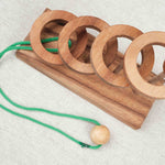 Puzzle en bois La Clé Égyptienne – Casse-tête ficelle difficile à résoudre dès 6 ans – Jeux Faugère