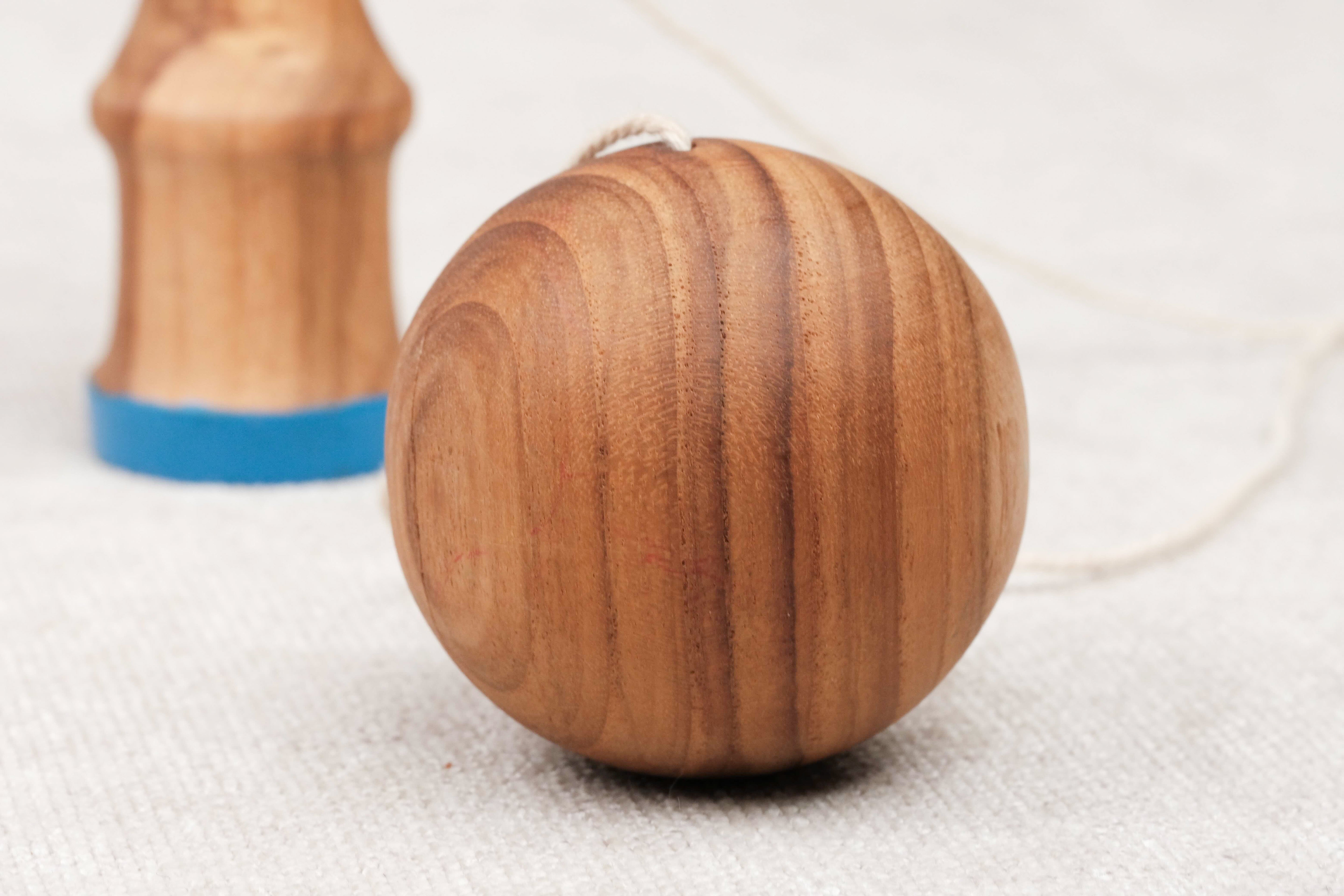 Détails de la boule en bois