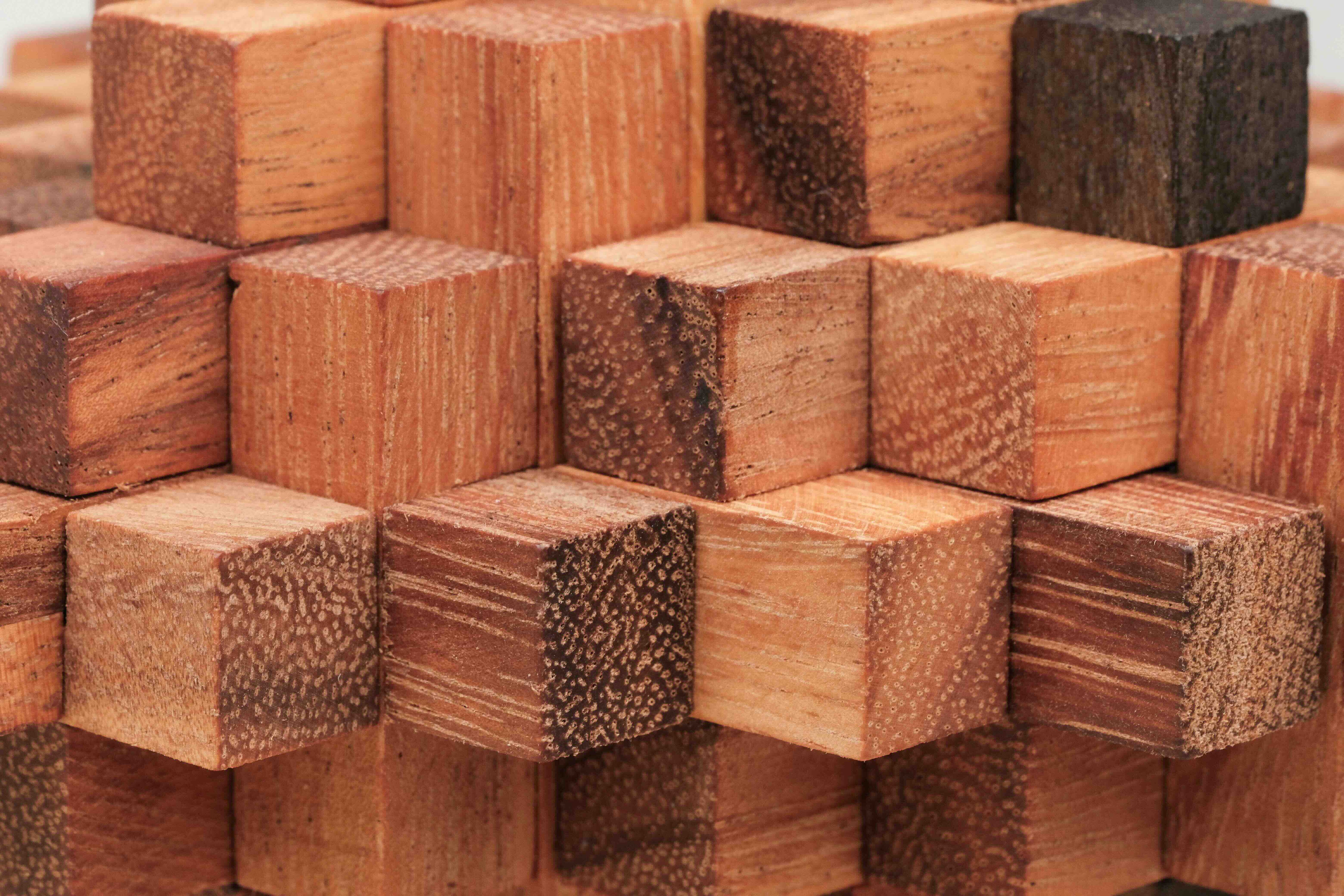 Casse-tête Big Top en bois – détail des pièces imbriquées