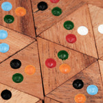 Détails du des pièces du Puzzle triangulaire en bois – Jeux Faugère