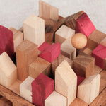 Puzzle en bois La Cité Infernale zoom sur les pièces – Casse-tête créatif à reconstruire autour du lampadaire – Jeux Faugère