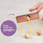 Mini casse-tête Roméo et Juliette en bois sur fond neutre