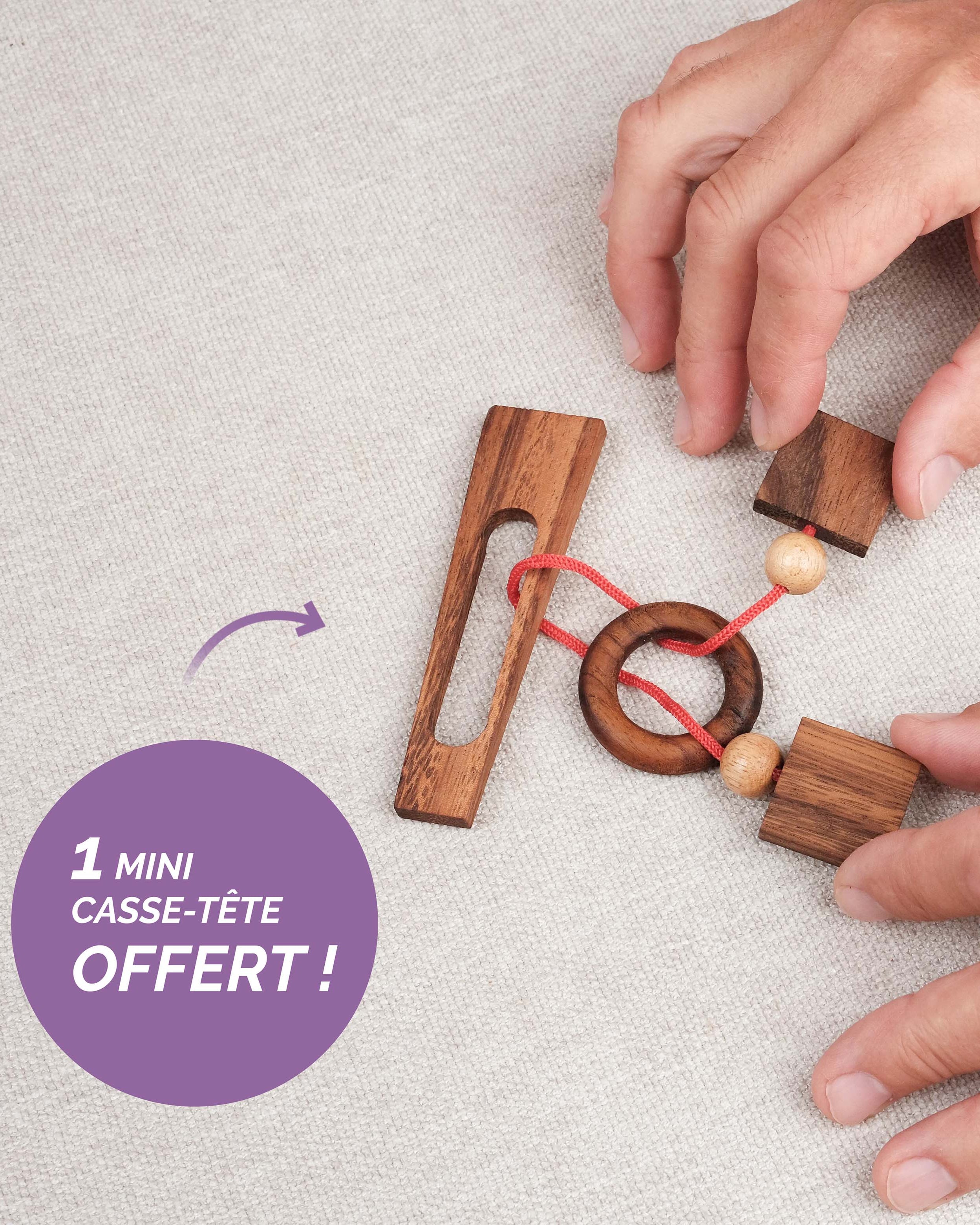 Gros plan sur le casse-tête offert Diapason en cours de manipulation