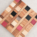 Vue du dessus Casse-tête en bois Dessous de Plat assemblé – Puzzle démonter/remonter Jeux Faugère