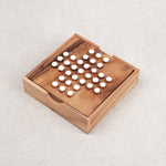 Solitaire en bois format L – jeu de stratégie traditionnel