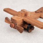 Pièces du casse-tête avion en bois à assembler