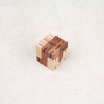 Robot puzzle 3D en bois transformable en cube