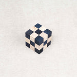 Casse-tête Cube Serpent bleu en bois reconstitué – Jeux Faugère