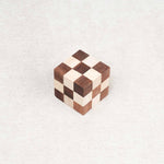 Casse-tête Cube Serpent marron en bois reconstitué – Jeux Faugère