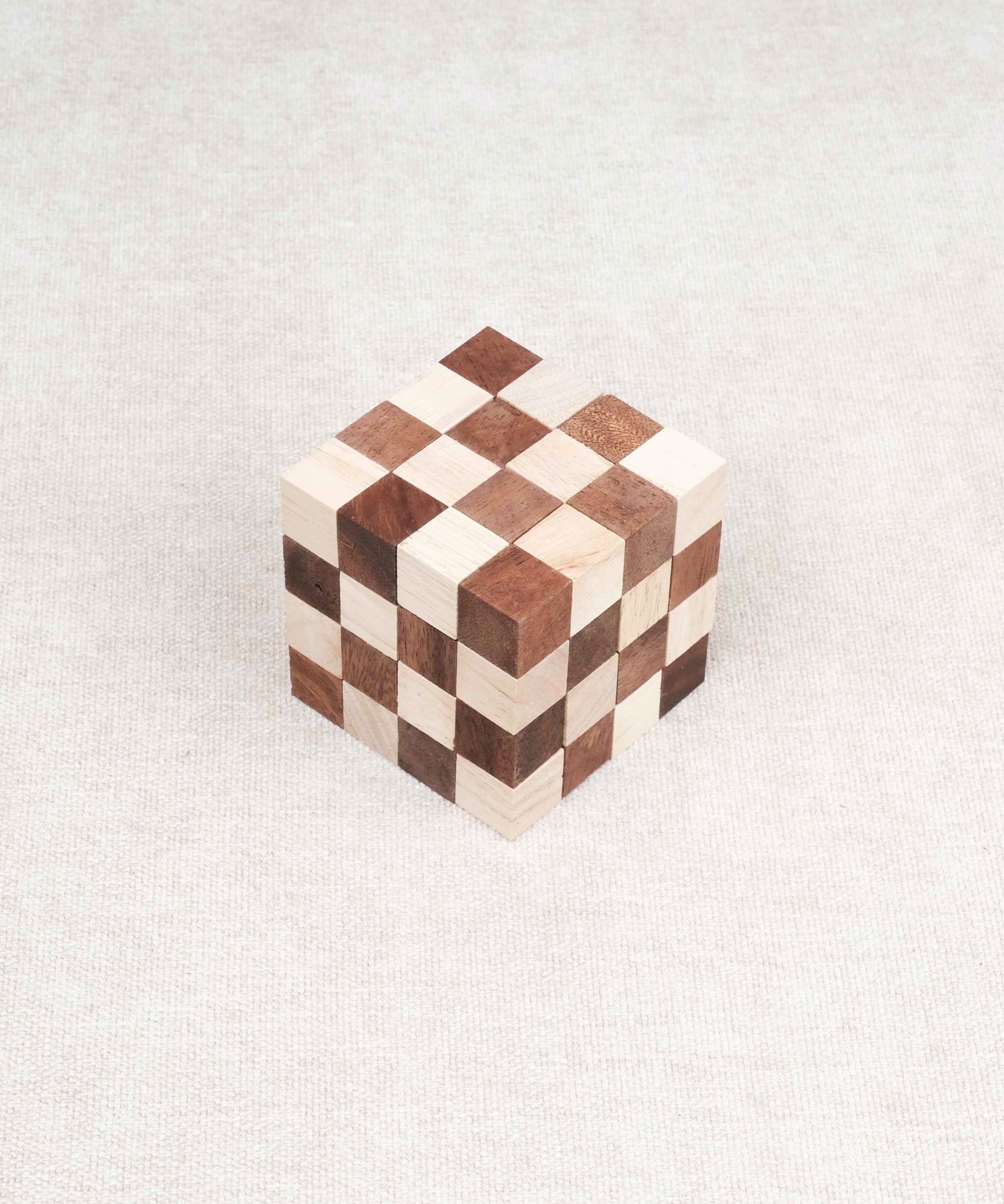 Casse-tête Cube Serpent Anaconda en bois reconstitué – Jeux Faugère