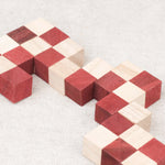 Cube Serpent rouge en bois déplié – Jeux Faugère