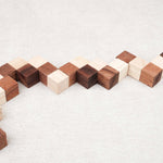 Cube Serpent marron déplié – Jeux Faugère