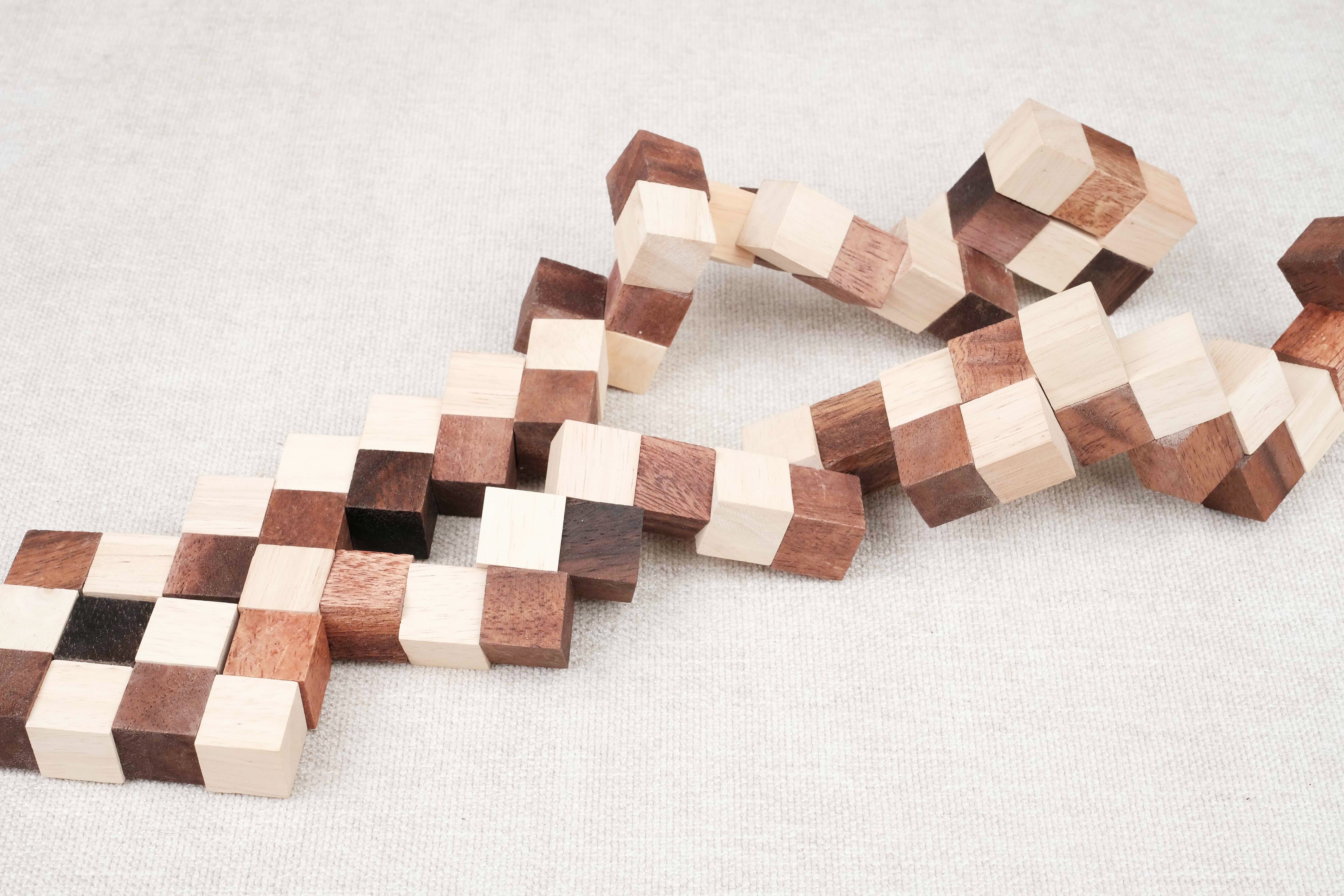 Cube Serpent Anaconda en bois déplié – Jeux Faugère