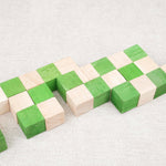 Cube Serpent vert en bois déplié – Jeux Faugère