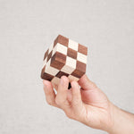 Cube Serpent marron tenu à la main – Jeux Faugère