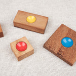 Éléments du casse-tête en bois L’Âne rouge – L – Puzzle coulissant Jeux Faugère