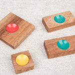 Éléments du casse-tête en bois L’Âne rouge – M – Puzzle coulissant Jeux Faugère