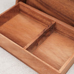 Coffret en bois vide avec emplacement pour les tangrams – Double Tangram Jeux Faugère