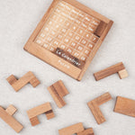 Calendrier puzzle en bois avec pièces détachées