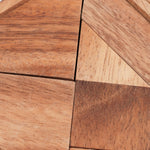 Vue rapprochée des pièces du tangram rangées dans le coffret en bois – Tangram et son Livret Jeux Faugère