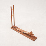 Jeu d’adresse en bois Transformation version rugby avec poteaux et lanceur