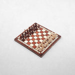 Jeu d’échecs en bois marron clair et naturel format M ouvert