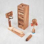 Pack Malin Jeux d’adresse #1 – Coffret complet avec Basket, Jenga L, Kendama et mini casse-tête