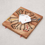 Jeu de TOCK 6 joueurs en bois d’acacia avec cartes et pions