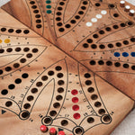 Détail des cases gravées et sérigraphiées sur le Tock 6 joueurs