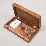 Coffret refermable du jeu de Tock L en bois d’acacia avec rangement intégré