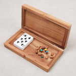 Coffret refermable pratique pour ranger cartes et pions – Tock bois foncé