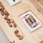 intérieur plateau de rangement avec compartiment pour pions et cartes du tock (toc) 6 joueurs XL clair