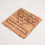 Plateau du jeu Barricade en bois avec pions colorés