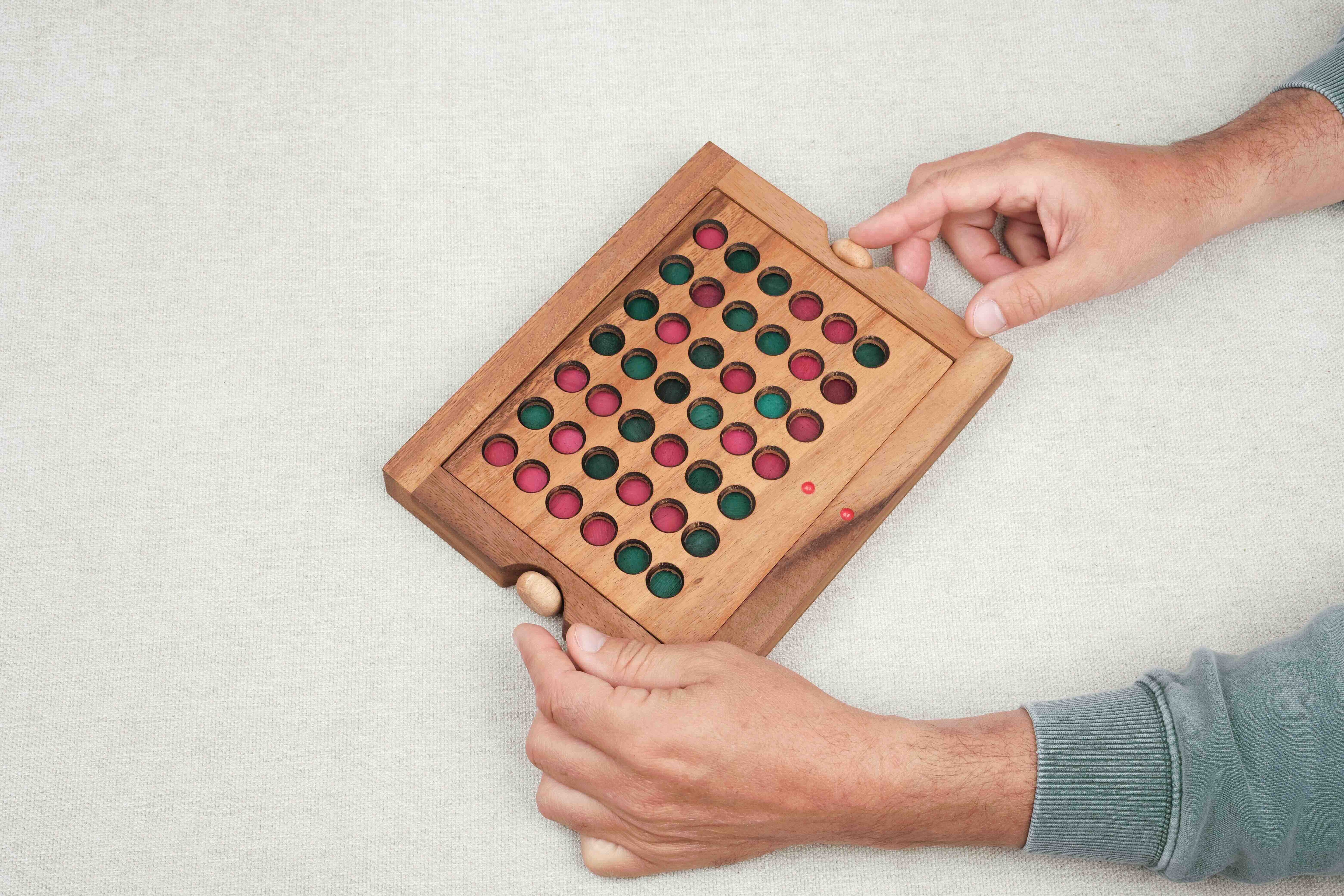 Puissance 4 rangé dans coffret plié