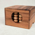 Coffret fermé du Puissance 4 3D en bois avec rangement intégré