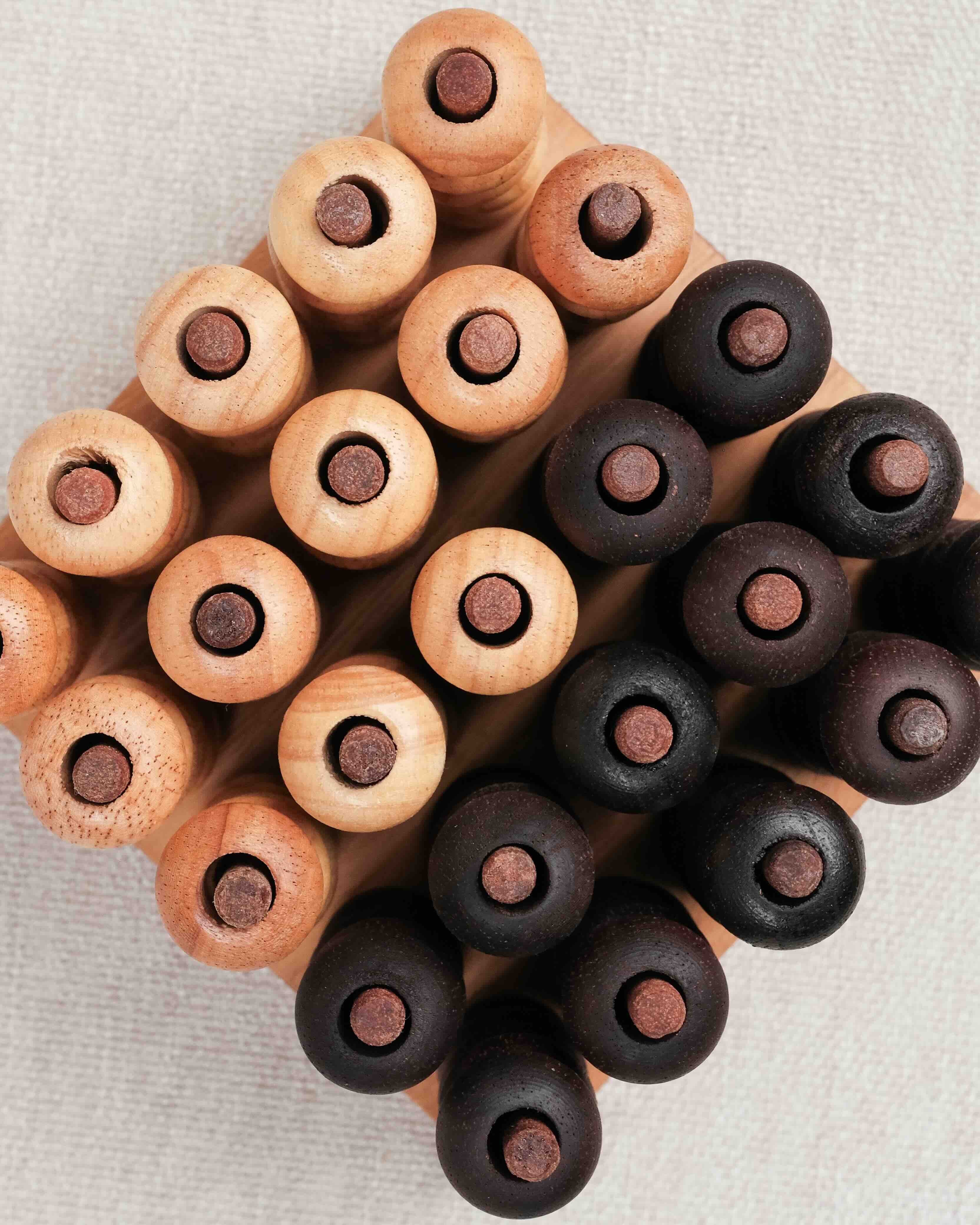 Vue du dessus du plateau Puissance 5 3D montrant les alignements possibles