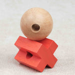 Boule en bois percée pour le jeu Morpion 3D