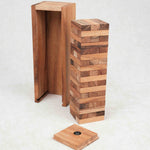 Tour formée avec le coffret de rangement Jenga bois taille moyenne