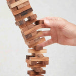 Jenga ou tour infernale instable en bois d’acacia