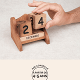 Calendrier perpétuel éducatif en bois Jeux Faugère – jeu 1 joueur dès 4 ans