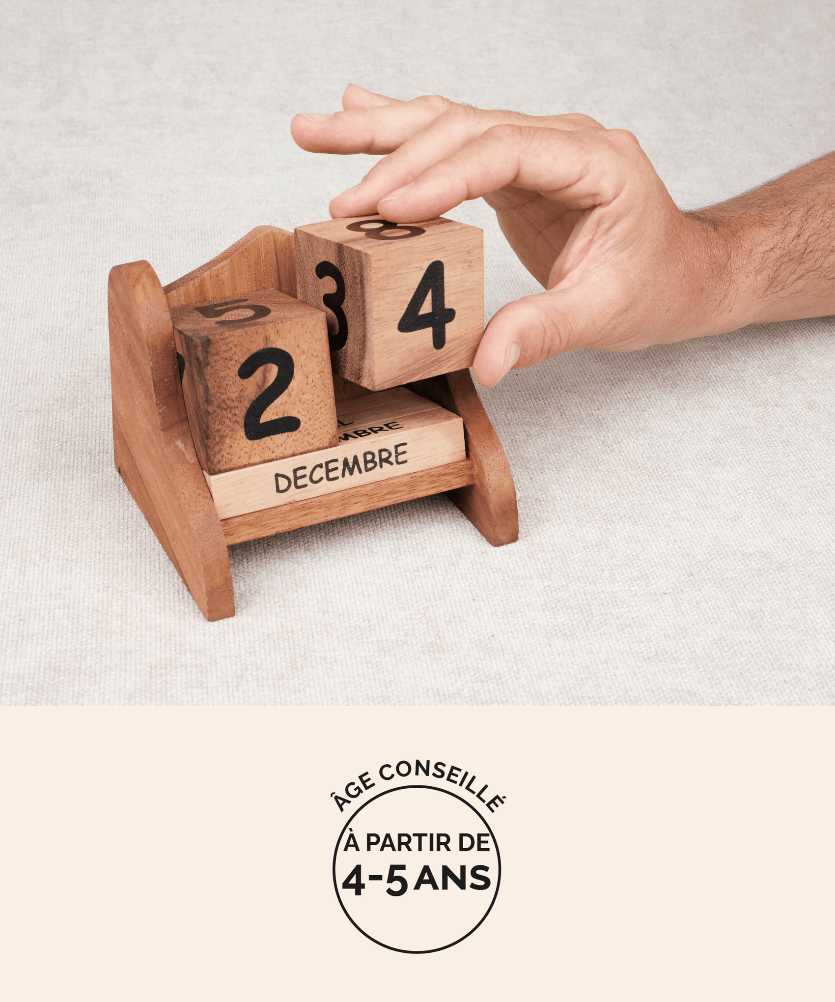 Calendrier perpétuel éducatif en bois Jeux Faugère – jeu 1 joueur dès 4 ans