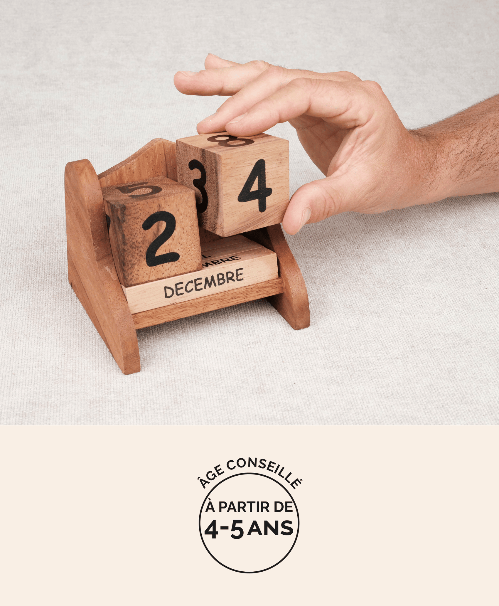 Calendrier perpétuel éducatif en bois Jeux Faugère – jeu 1 joueur dès 4 ans