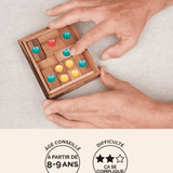 L'Âne Rouge - petit modèle, casse-tête coulissant en bois adulte Jeux Faugère – idée cadeau, jeu de logique solo