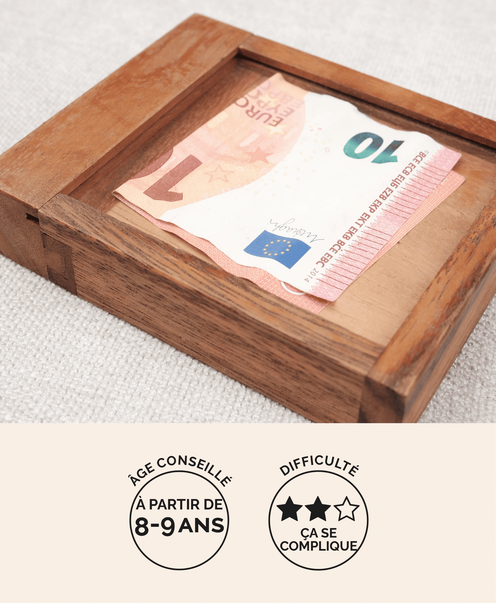 Okazou, boîte secrète casse-tête en bois adulte Jeux Faugère – idée cadeau, jeu solo dès 8 ans