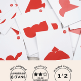 Double Tangram Cœur en bois Jeux Faugère – idée cadeau, casse-tête pédagogique 2 joueurs dès 6 ans