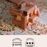 Convolution, casse-tête en bois adulte cube à démonter et remonter Jeux Faugère – idée cadeau, challenge suprême dès 8 ans